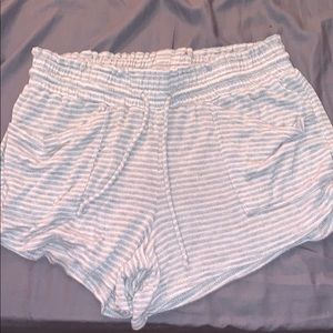 Stripped pajama shorts with pockets XS